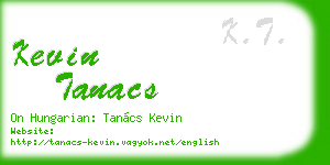 kevin tanacs business card
