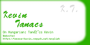 kevin tanacs business card